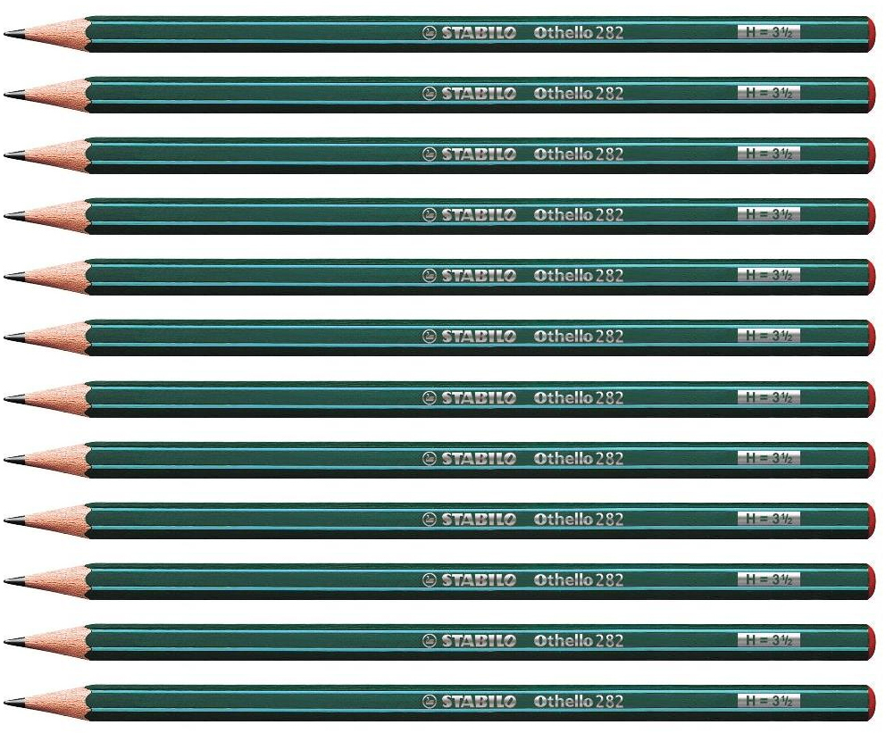 12x ołówek Stabilo Othello, H, zielony