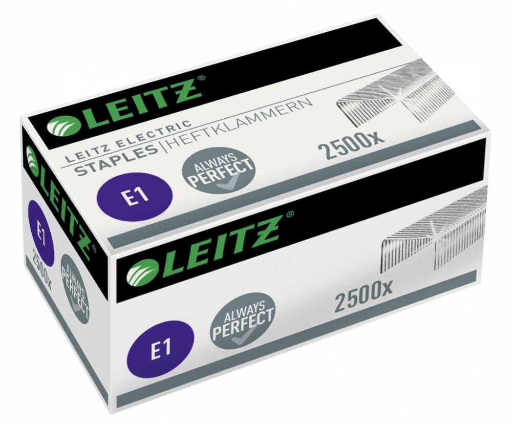 Zszywki Leitz electric , typ E1, 2500 sztuk, srebrny