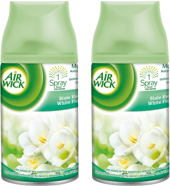 2x Wkład do odświeżacza automatycznego Air Wick Freshmatic, białe kwiaty, 250ml
