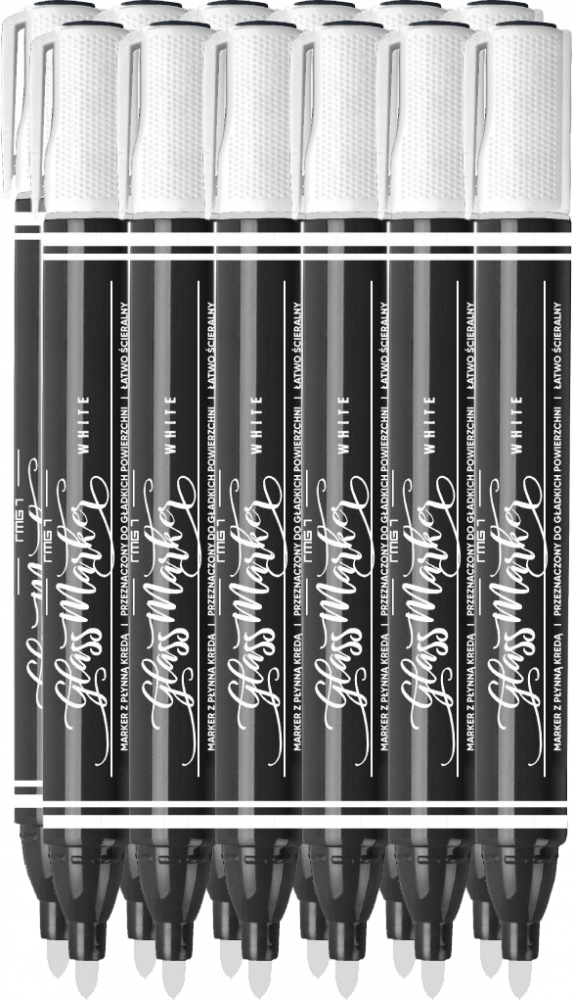 12x Marker kredowy Rystor RMG-1, 4mm, biały