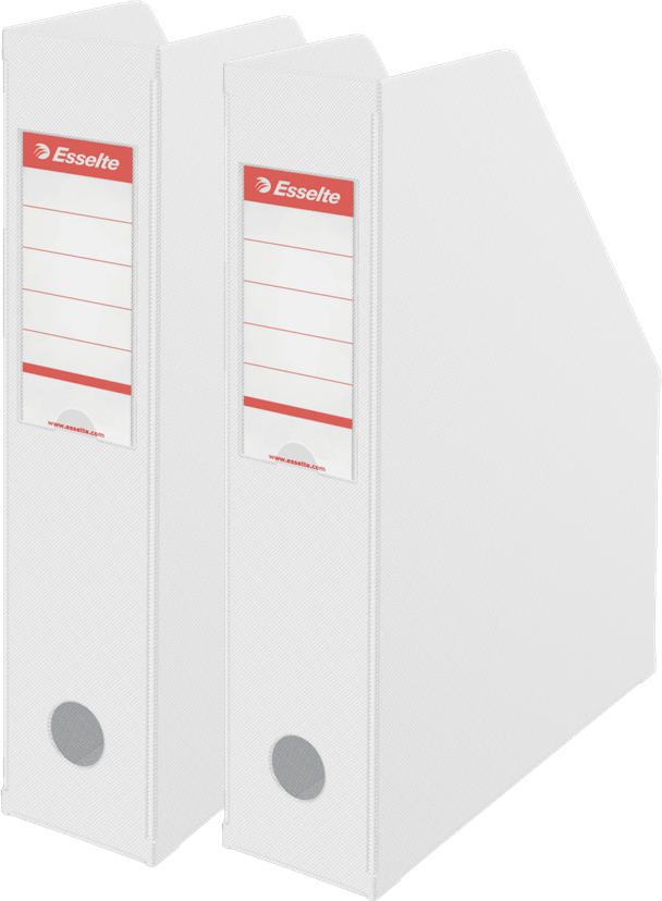 2x Organizer kartonowy na dokumenty Esselte Vivida, składany , A4, 70mm, do 700 kartek biały
