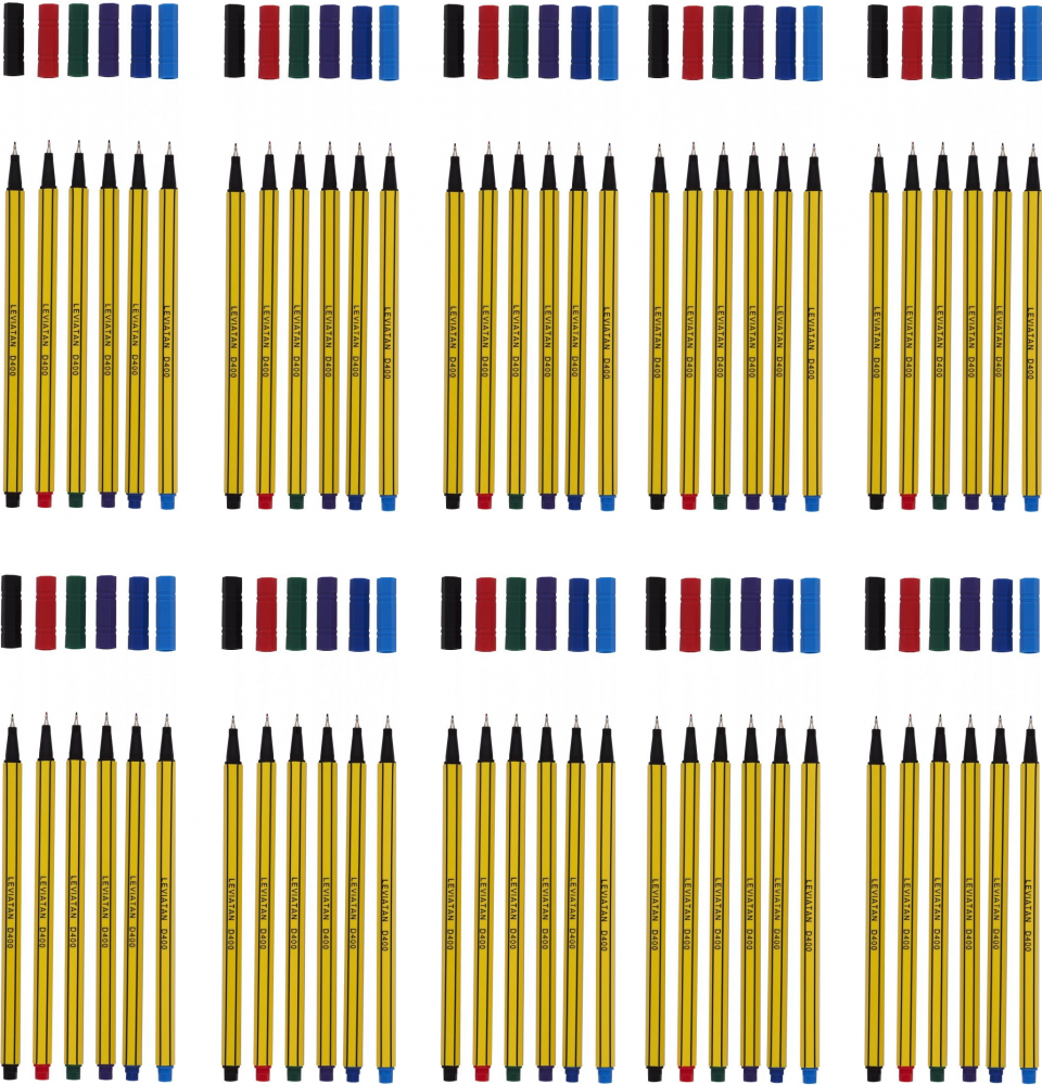10x Cienkopis Leviatan, D400, 0.4mm, 6 sztuk, mix kolorów