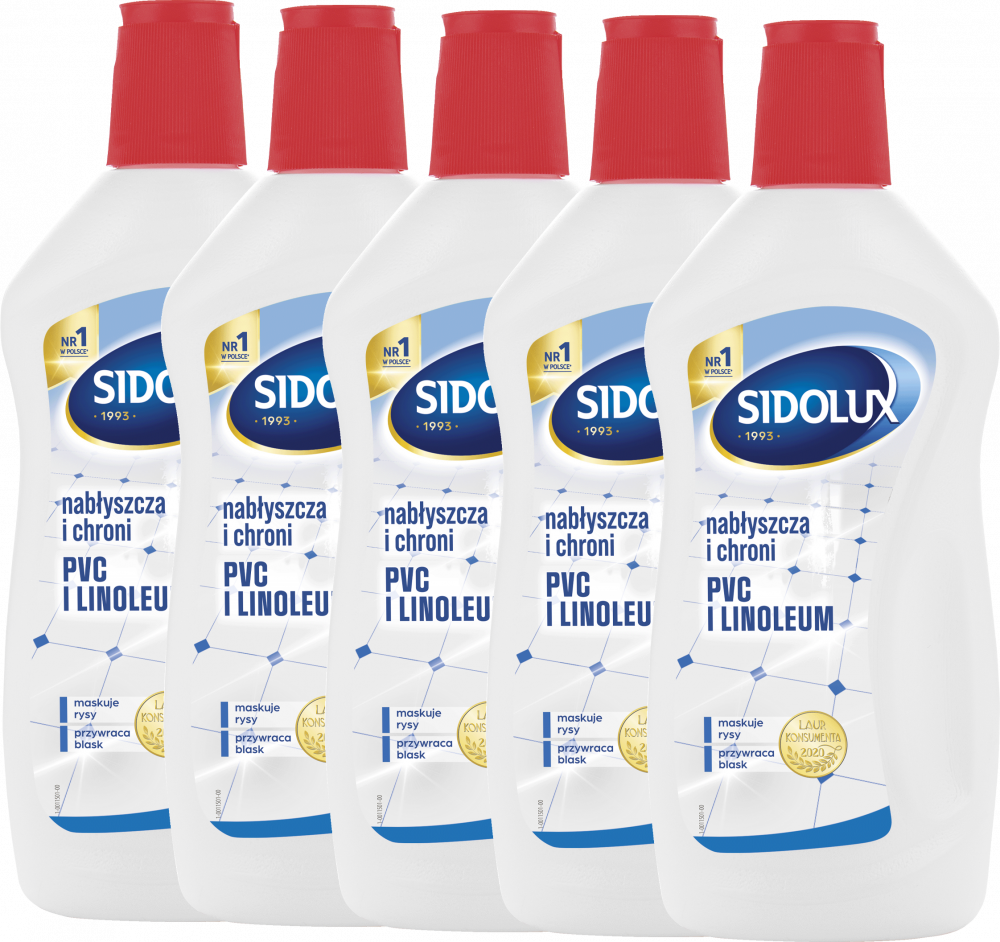 5x Płyn Sidolux Expert do ochrony i nabłyszczania PCV i linoleum, 500ml