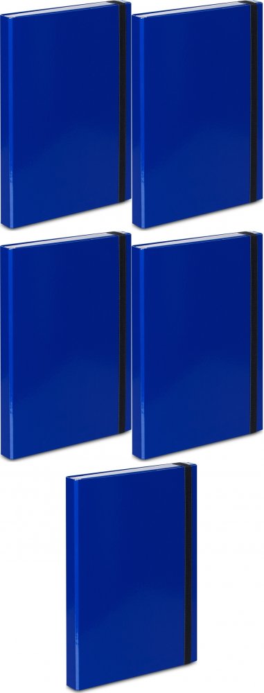 5x Teczka skrzydłowa z gumką VauPe Box z mechanizmem ringowym, A4, 30mm, niebieski