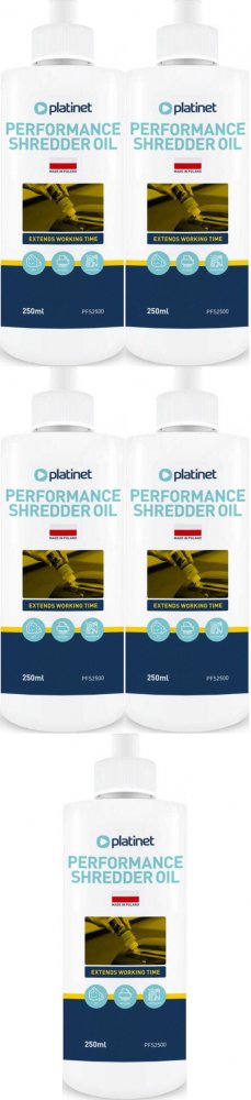 5x Olej do niszczarek Platinet PFS2500, 250ml