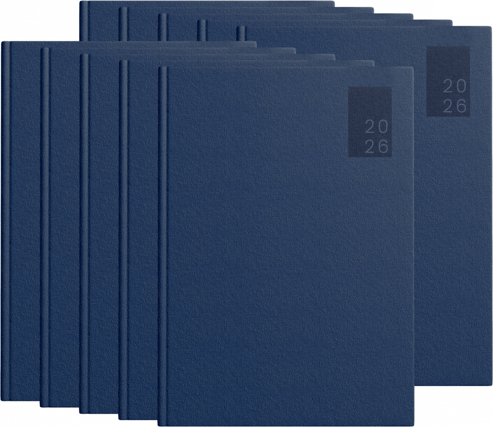 10x Kalendarz książkowy 2026 TOP 2000 Basic, A5, dzienny, granatowy