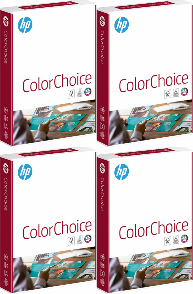 4x Papier satynowany ekologiczny HP Colour Choice, A4, 200g/m2, 250 arkuszy, biały