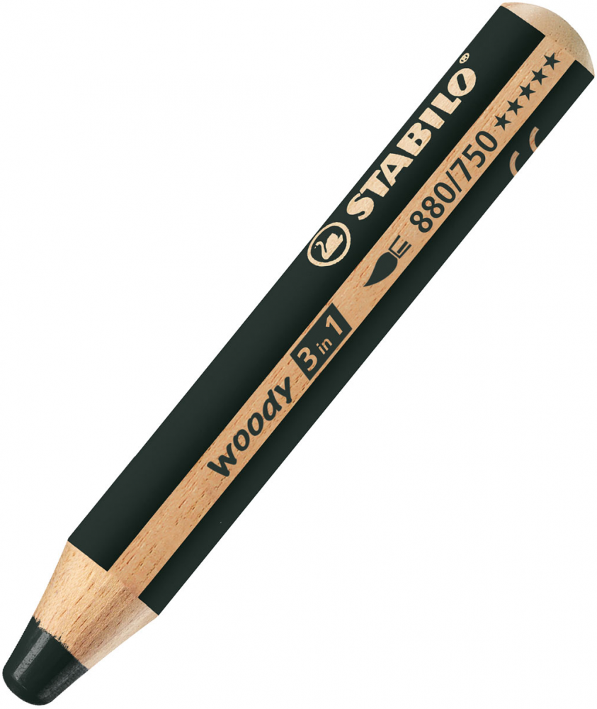 Kredka Stabilo Woody 3 w 1, 1 sztuka, czarny