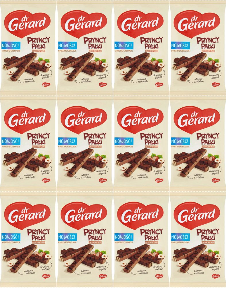 12x Wafle Dr Gerard Pryncypałki, orzechowy, 200g