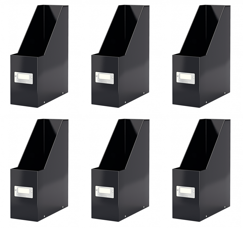 6x Organizer Leitz Wow Click&Store, A4, 95mm, do 950 kartek czarny