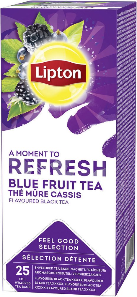 Herbata czarna smakowa w kopertach Lipton Classic, owoce jagodowe, 25 sztuk x 1.6g
