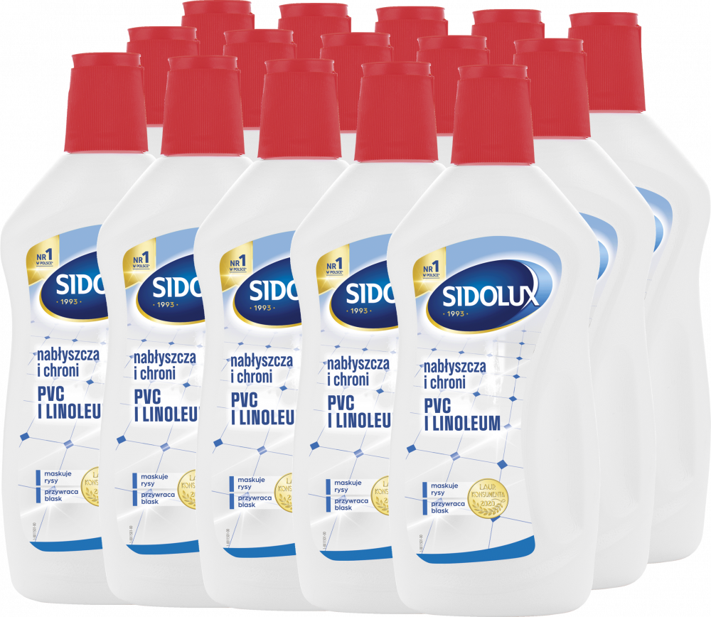 15x Płyn Sidolux Expert do ochrony i nabłyszczania PCV i linoleum, 500ml