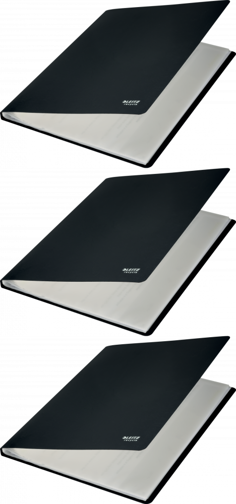 3x Album ofertowy Leitz Recycle, A4, 20 koszulek, czarny