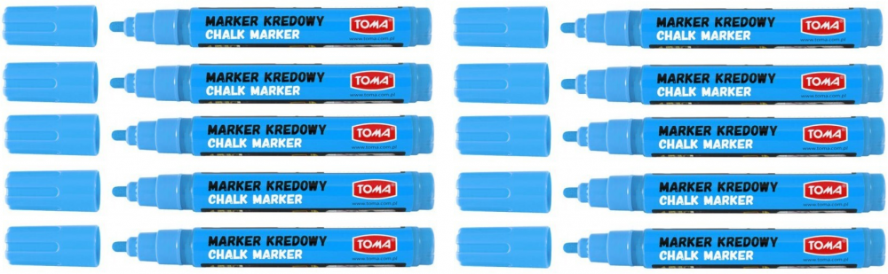 10x Marker kredowy Toma TO-292, okrągła, 4.5mm, niebieski