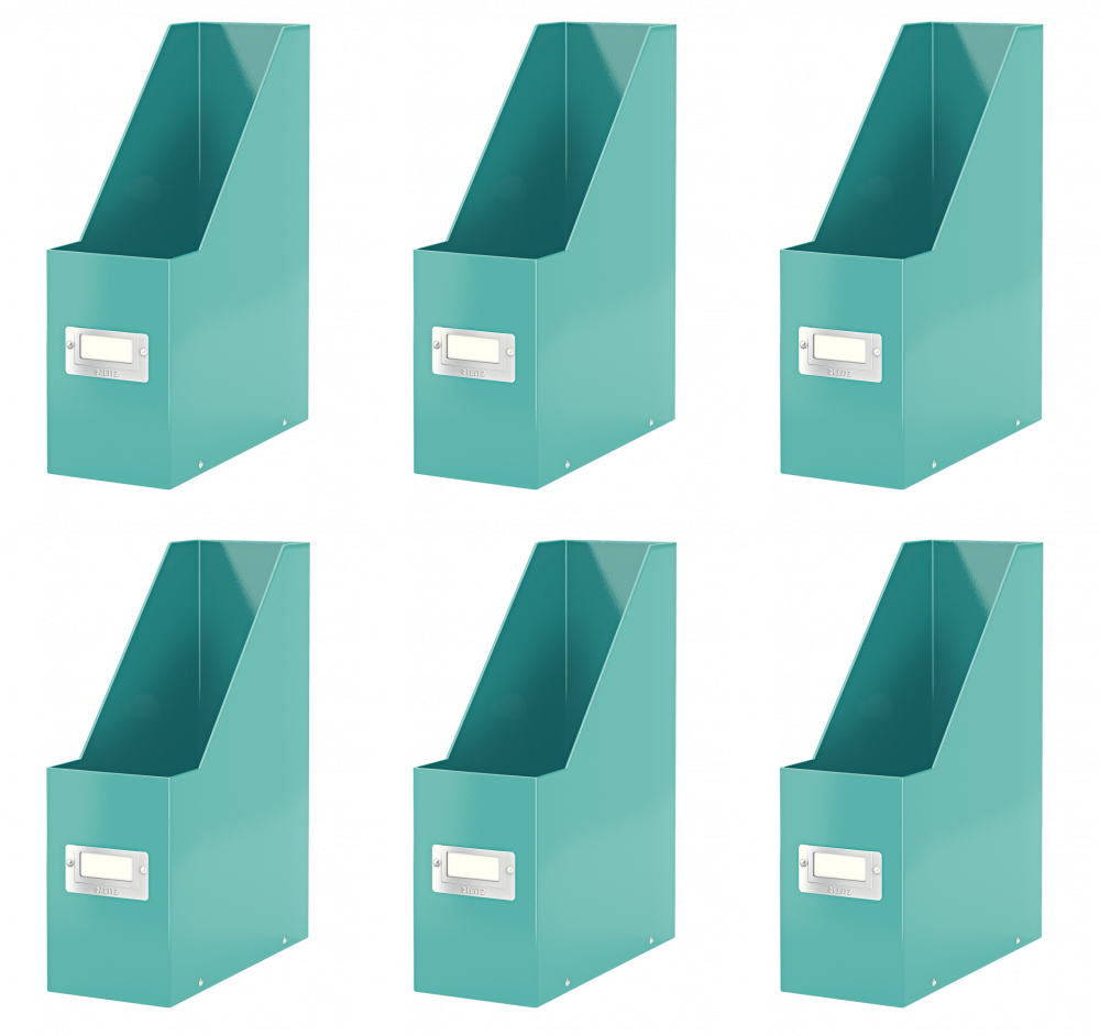 6x Organizer Leitz Wow Click&Store, A4, 95mm, do 950 kartek turkusowy
