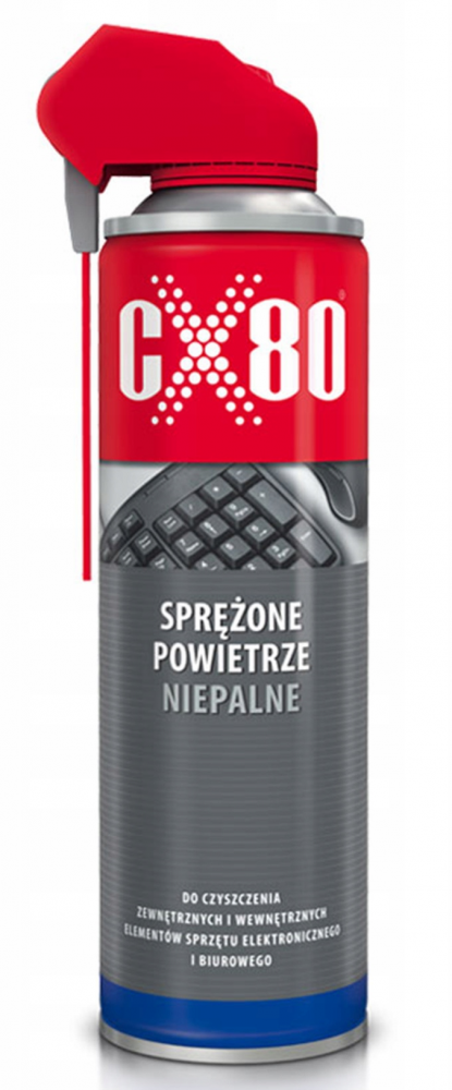 Sprężone powietrze do czyszczenia sprzętu elektronicznego CX80, niepalne, 500ml