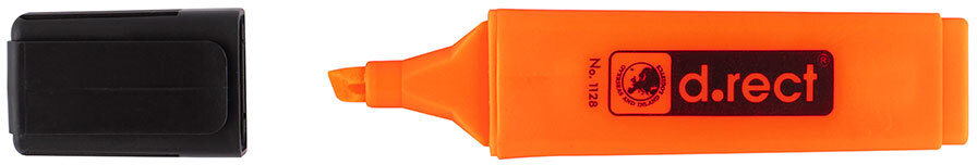 Zakreślacz D.Rect, 1128, ścięta, pomarańczowy