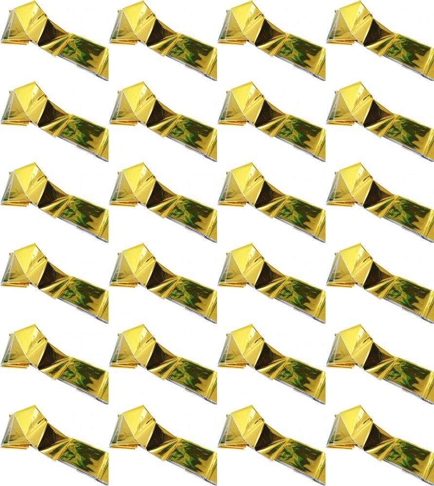 24x Koc ratunkowy termiczny, 160x210cm, srebrno-złoty