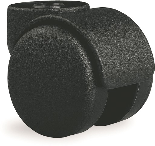 Kółka do krzeseł Nowy Styl, 11mm, plastik, 5 sztuk, czarny