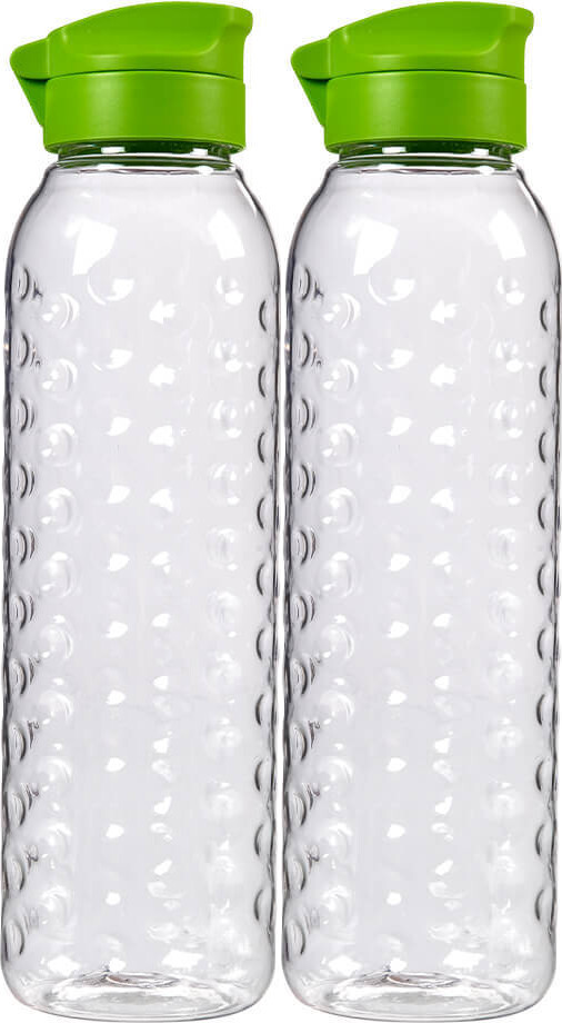 2x Butelka/bidon Curver Dots, 750ml, transparentny/zielony