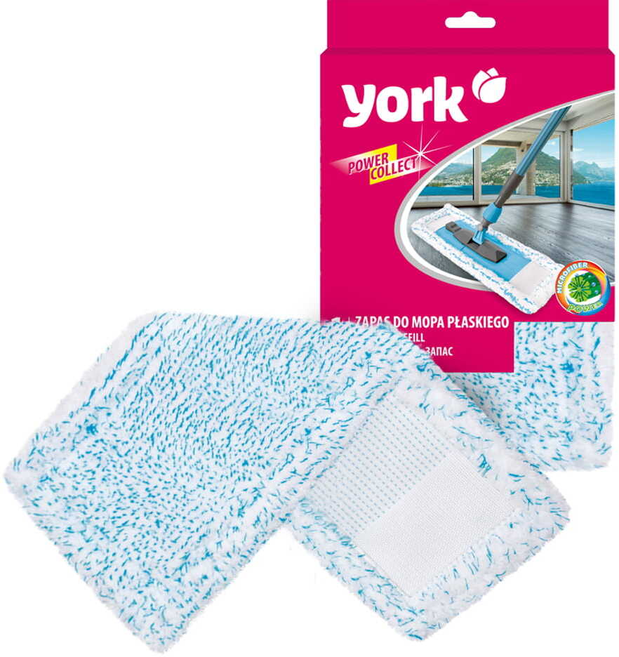 Mop płaski z mikrofibry York Power Collect, końcówka