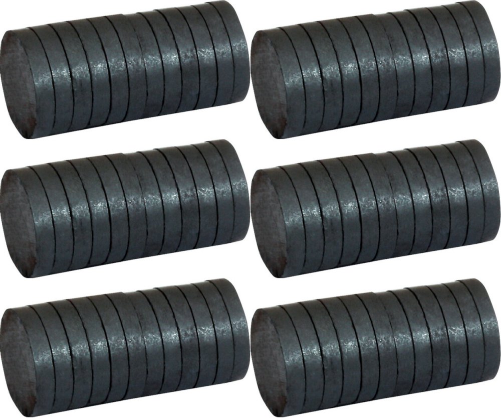 6x Magnes bez obudowy Grand, 30x5mm, 12 sztuk, czarny