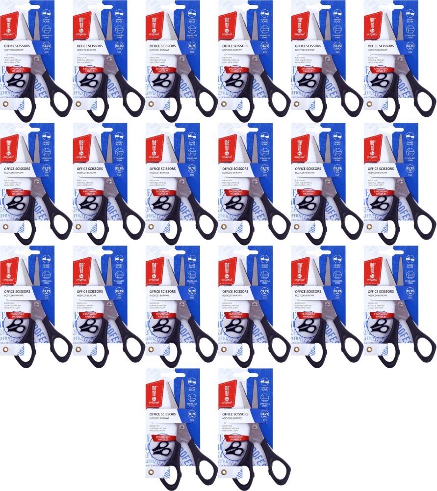 20x Nożyczki biurowe MemoBe, 13.75cm, czarny