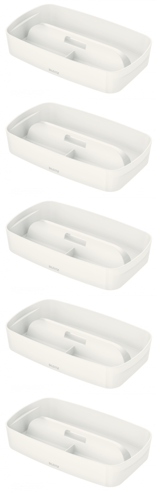 5x Organizer z uchwytem Leitz, MyBox, mały, 307x56x181mm, biały