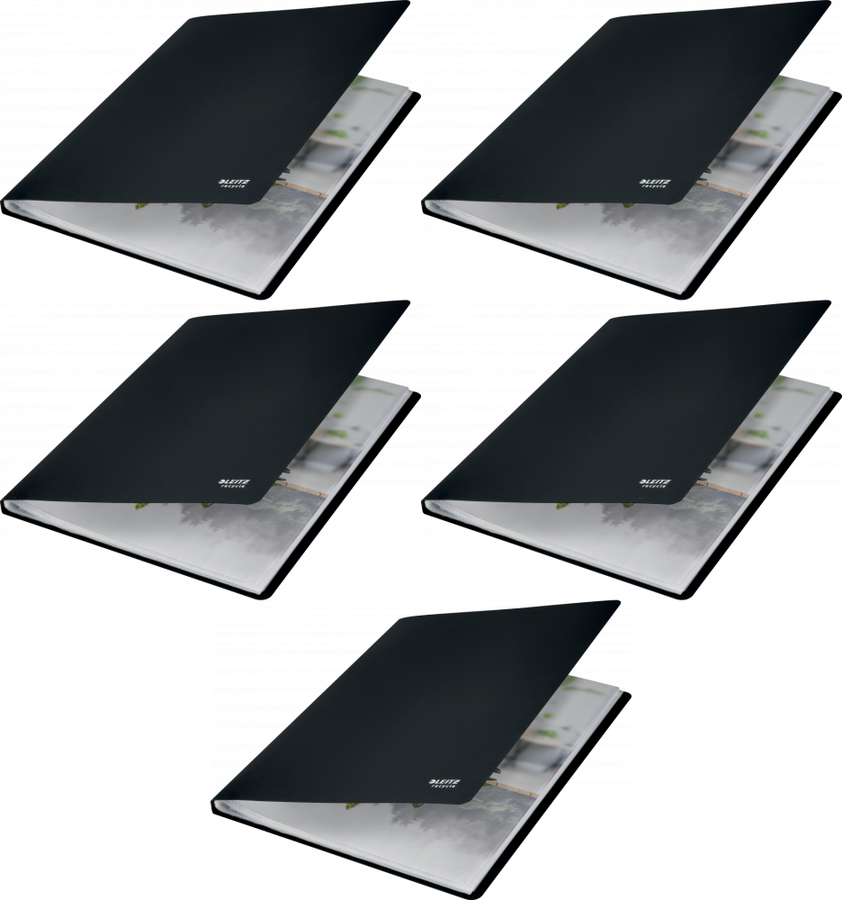 5x Album ofertowy Leitz Recycle, A4, 40 koszulek, czarny