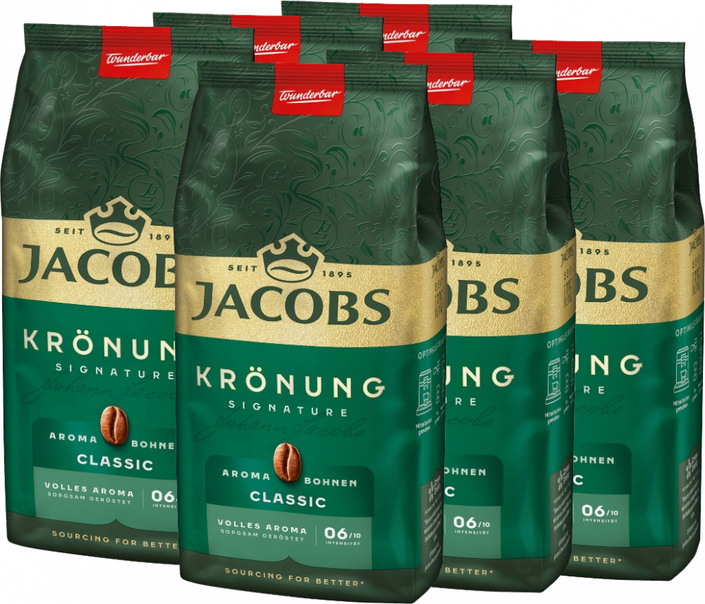6x Kawa ziarnista Jacobs Kronung Aroma-Bohnen, 500g