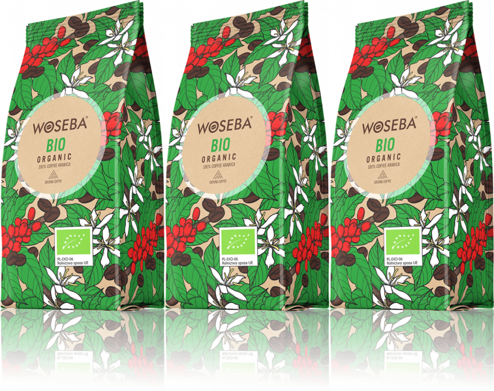 3x Kawa mielona Woseba Bio Organic, 250g