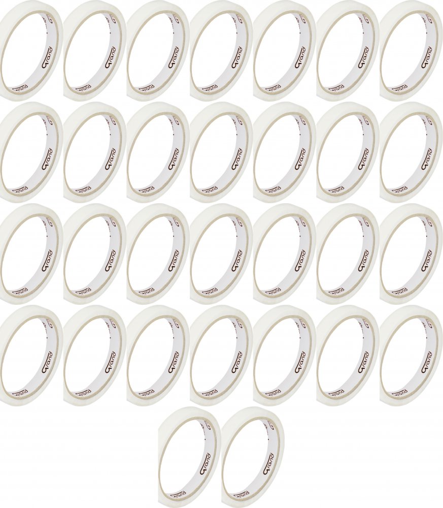 36x Taśma pakowa Grand, 12mmx50m, biały