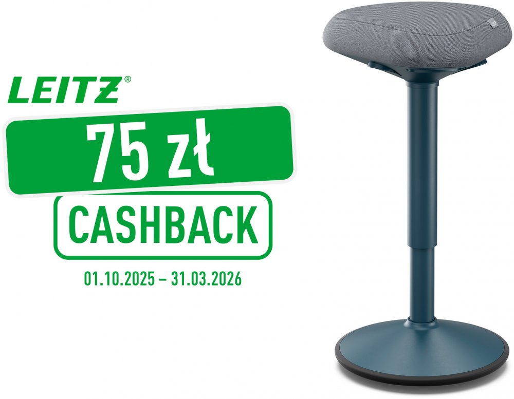 Stołek Leitz Ergo, do aktywnego siedzenia w pozycji półstojącej, ciemnoszary