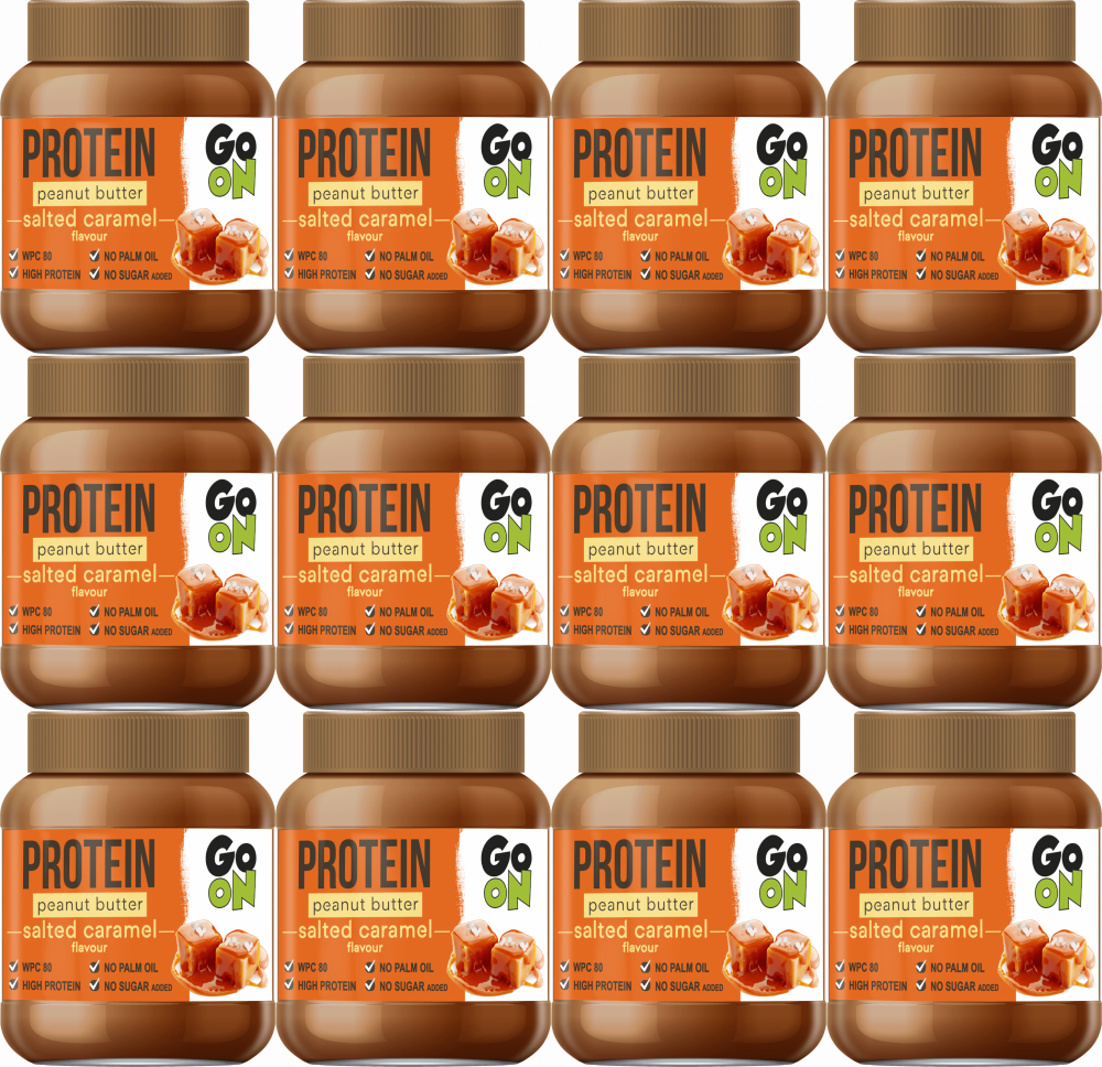 12x Masło orzechowe Sante Go On Protein, słony karmel, 350g