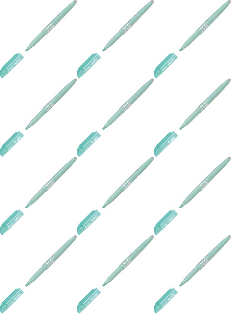12x Zakreślacz wymazywalny Pilot, Frixion Light Soft, ścięta, 4mm, zielony pastelowy