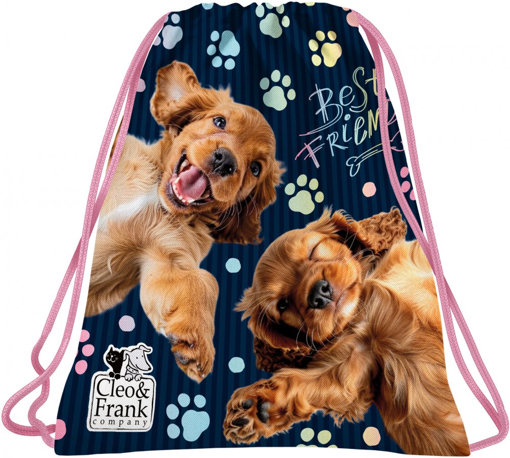 Worek na buty Derform Cleo&Frank 44 (Pies), 41x35cm, granatowy