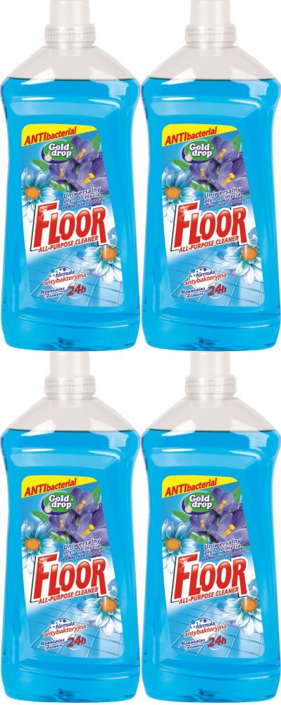 4x Płyn uniwersalny Floor Gold Drop, kwiaty gór, 1.5l
