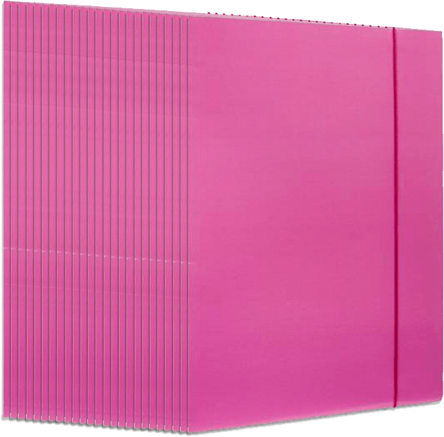 25x Teczka kartonowa z gumką lakierowana Barbara, A4, 3mm, różowy