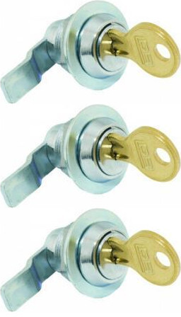 3x Zamek kasetkowy bębenkowy ZKP-22 A1 LOB, chrom