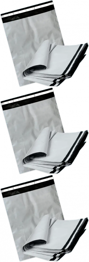 3x Foliopaki kurierskie 07 NC, HK, 450x550+50 mm, 100 sztuk, szary
