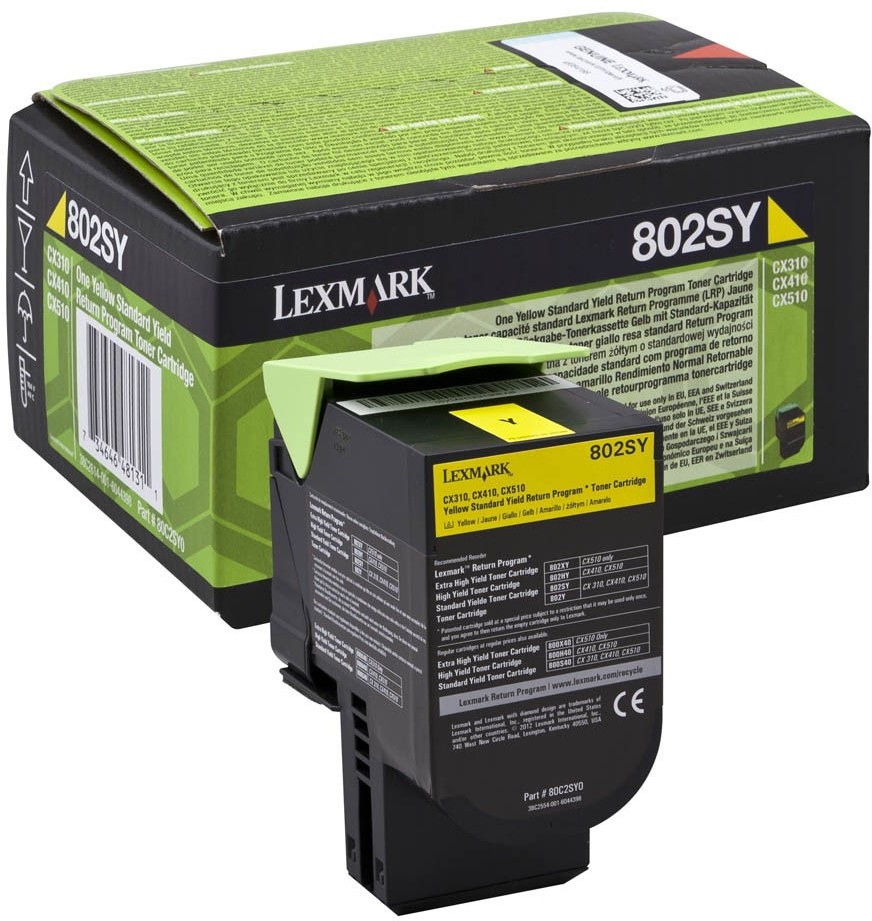 Toner Lexmark (80C2SY0), 2000 stron, yellow (żółty)