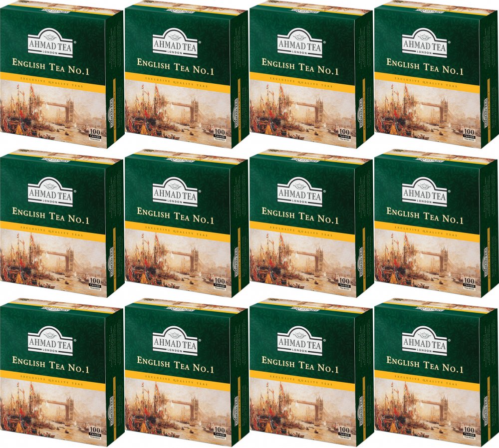 12x Herbata czarna w torebkach Ahmad English Tea No. 1, 100 sztuk x 2g