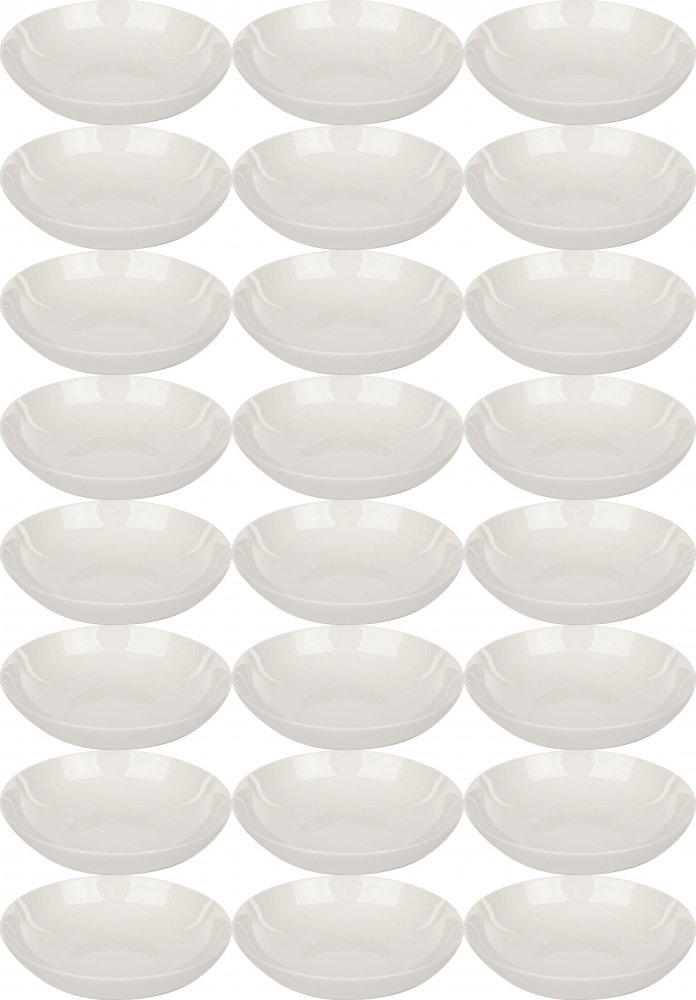 24x Talerz głęboki Altom Design Bella, 20cm, porcelana, kremowy