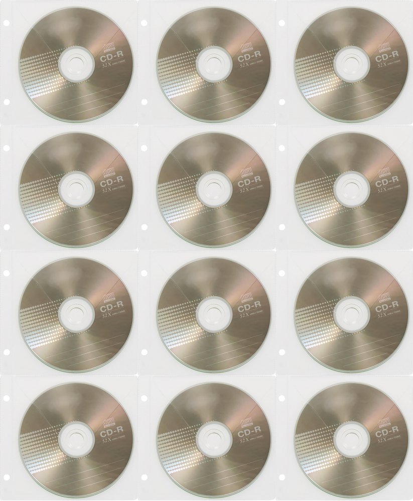 12x Koszulka z oknem na CD/DVD Biurfol, 10 sztuk, przezroczysty