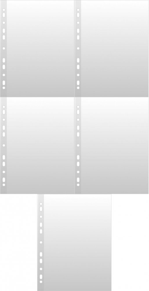 5x Koszulki groszkowe Donau, A4, 50μm, 100 sztuk, przezroczysty