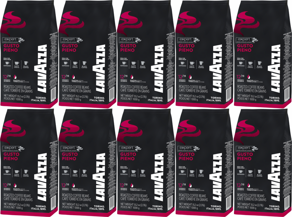 10x Kawa ziarnista Lavazza Expert Gusto Pieno, 1kg