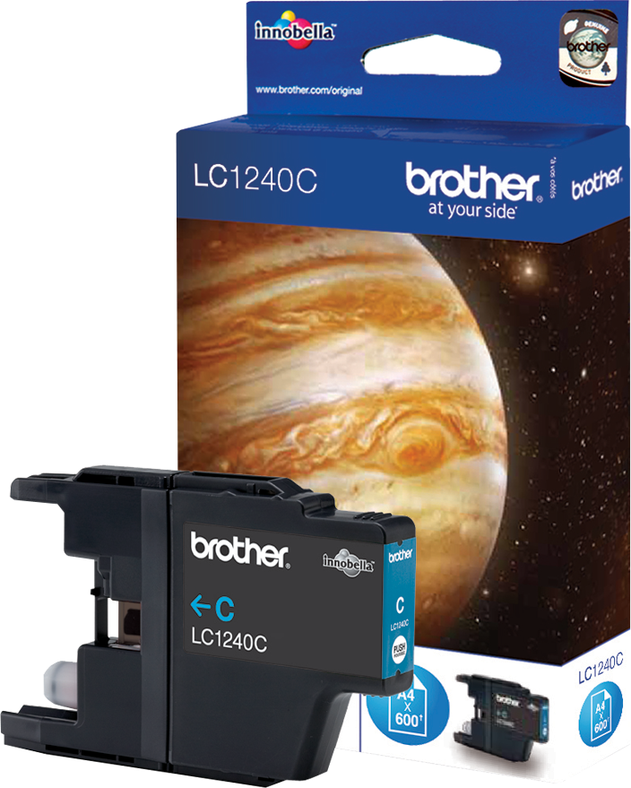 Tusz Brother (LC1240C), 600 stron, cyan (błękitny)