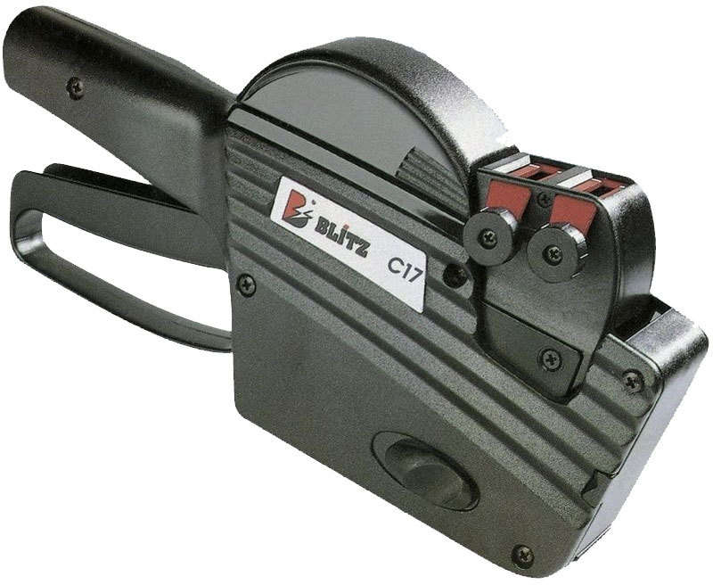 Metkownica Blitz C-17, dwurzędowa, 10 znaków w górnym i 7 w dolnym rzędzie, czarny