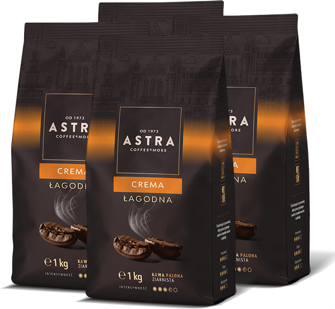 4x Kawa ziarnista Astra Łagodna Crema Special Blend, 1kg