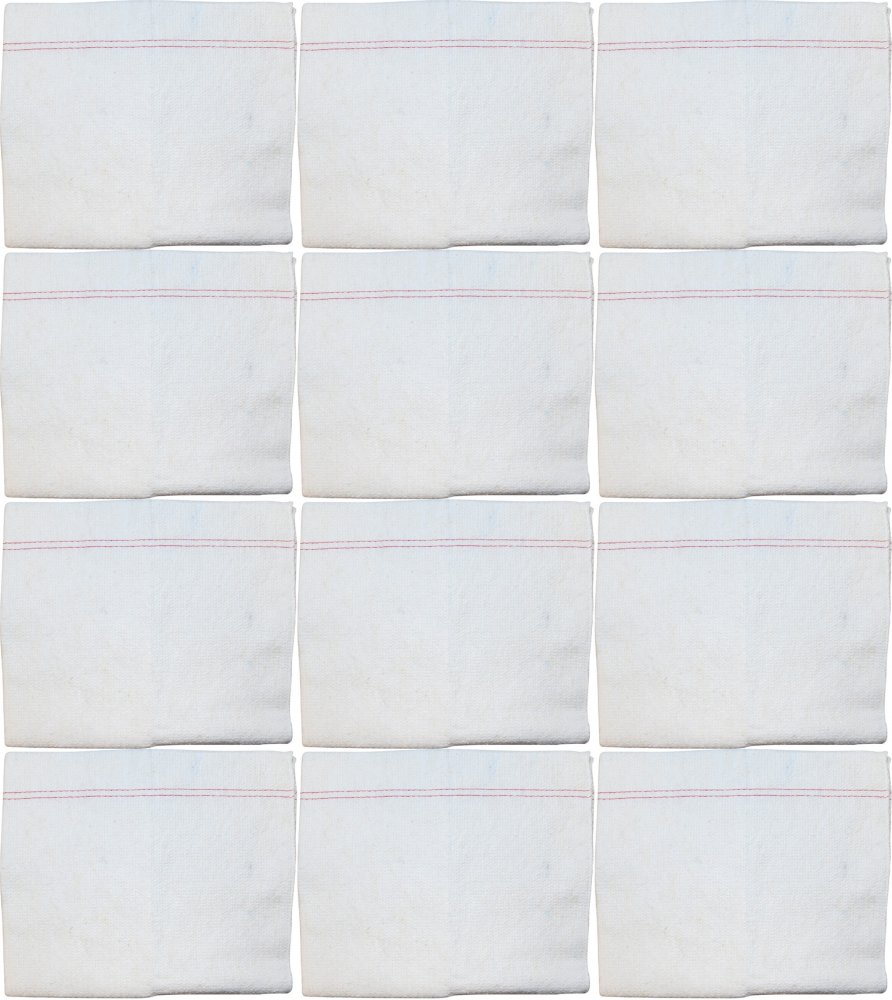 12x Ścierka do podłogi Office Products, bawełna 60%, 60x70cm, biały